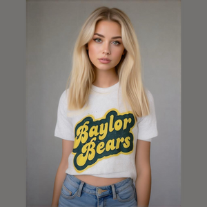 Barefoot Campus Outfitters Baylor Bears Cropped Top Small
